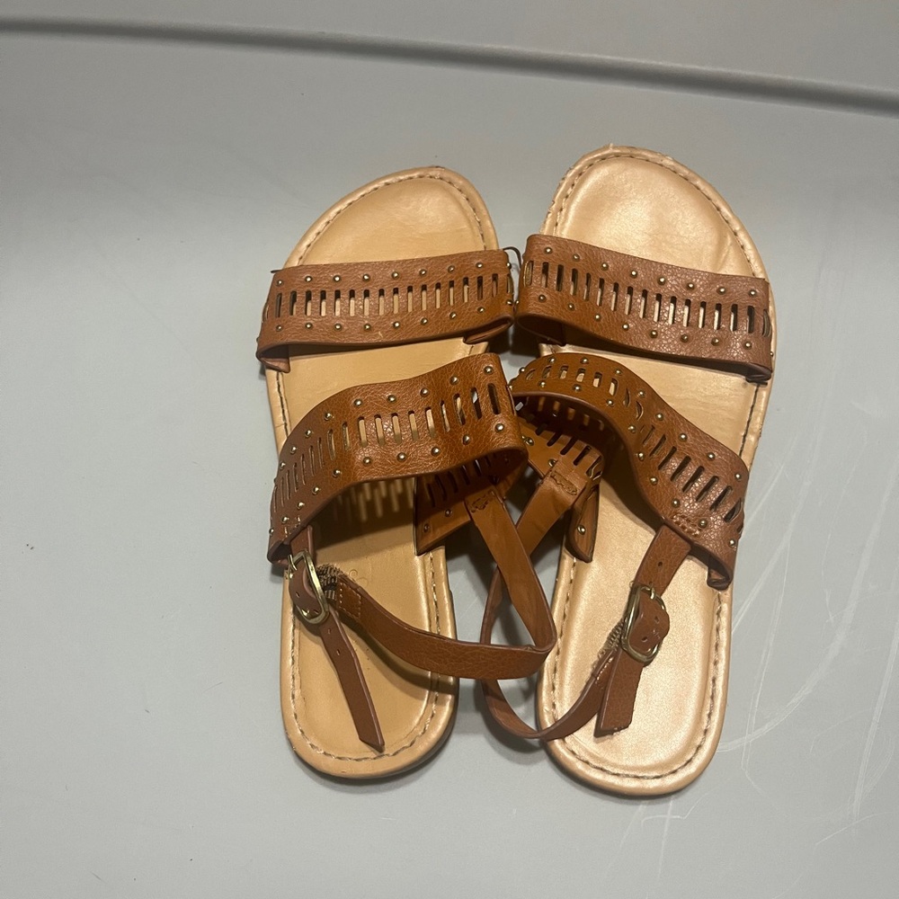 BAMBOO‎ Brown Strappy Sandals